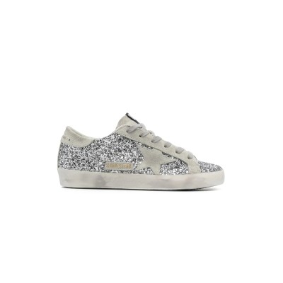GOLDEN GOOSE SUPER-STAR GLITTER SNEAKERS